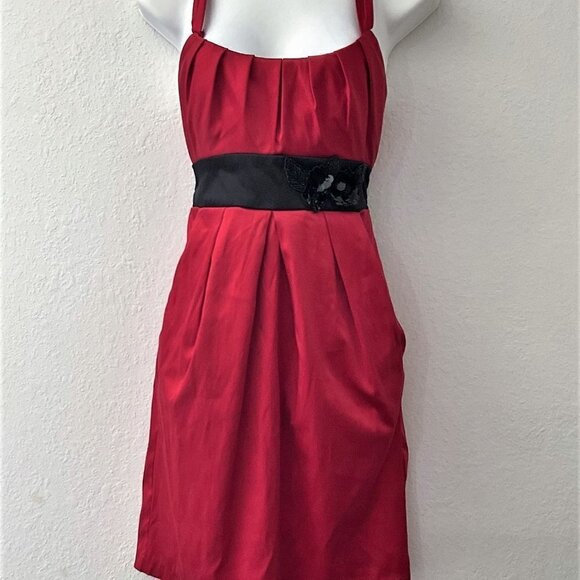 JODI KRISTOPHER RED PARTY DRESS - Picture 3 of 16